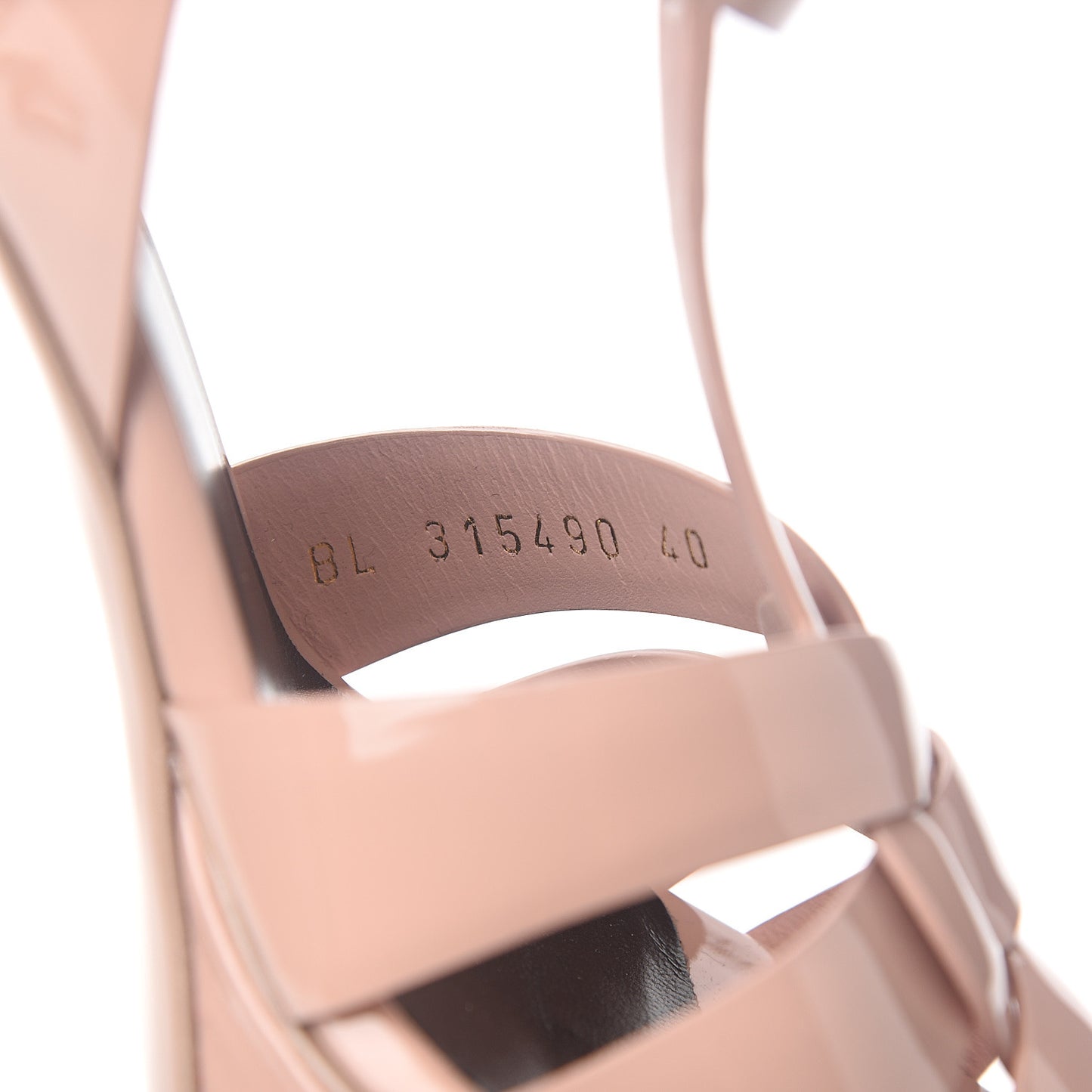 Patent Tribute 75 Platform Sandals 40 Pale Pink