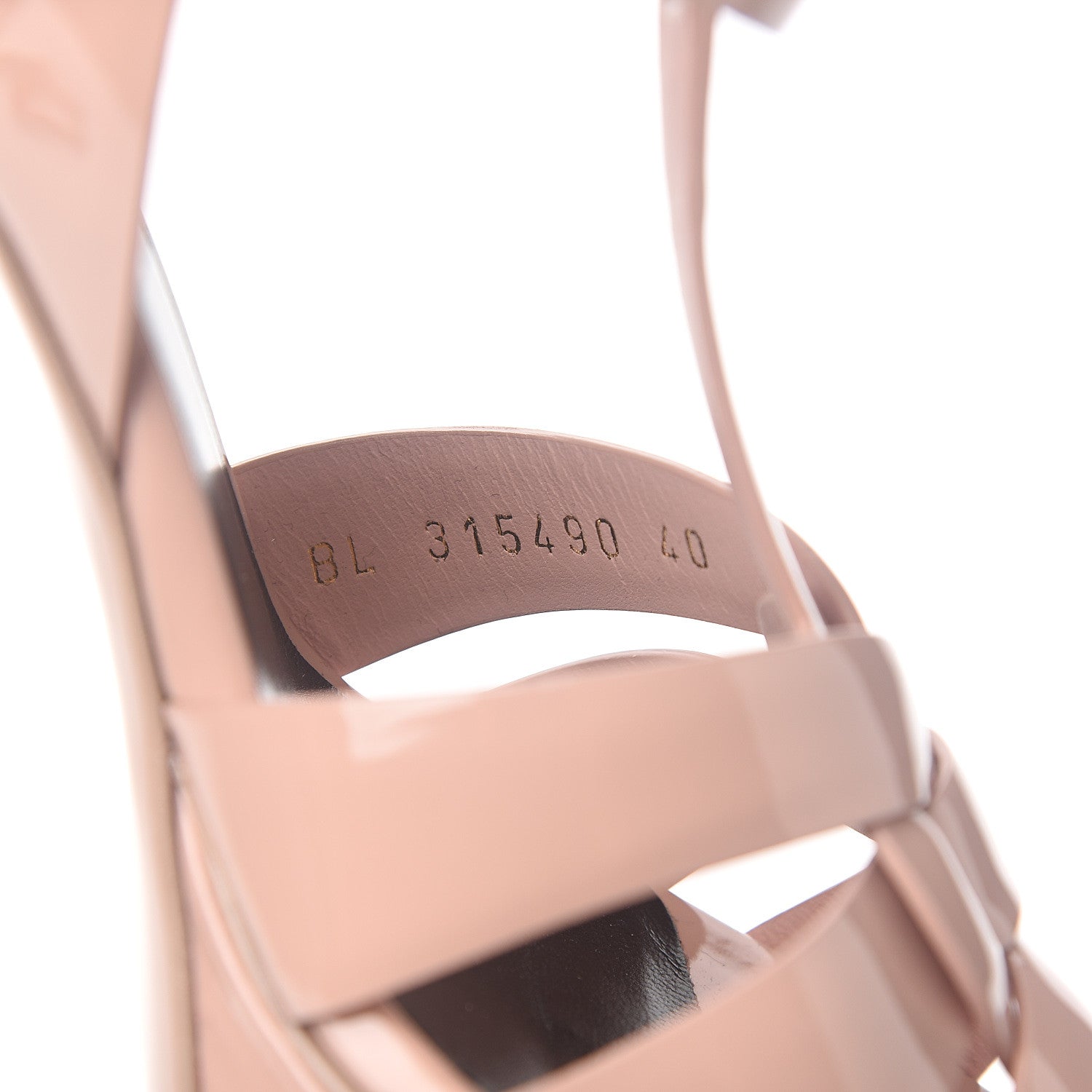 Saint Laurent Patent Tribute 75 Platform Sandals 40 Pale Pink 8 of 9