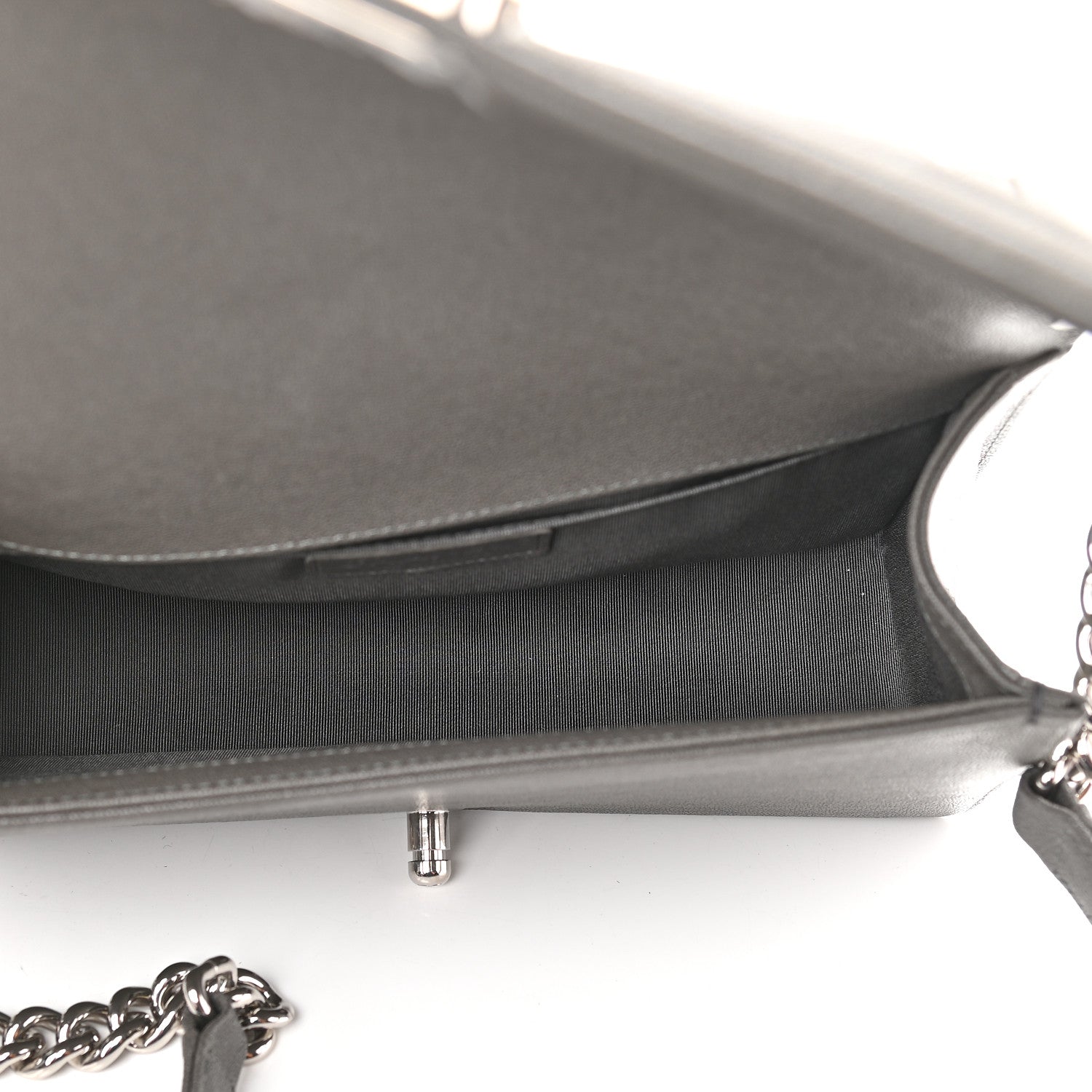 Chanel Caviar Quilted Medium Boy Flap Grey 5 of 9