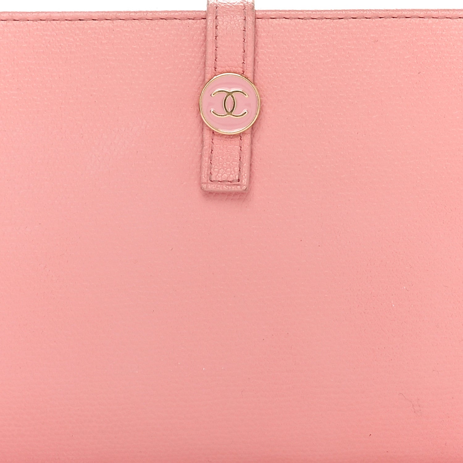 Chanel Grained Calfskin CC Button Long Wallet Pink 9 of 12
