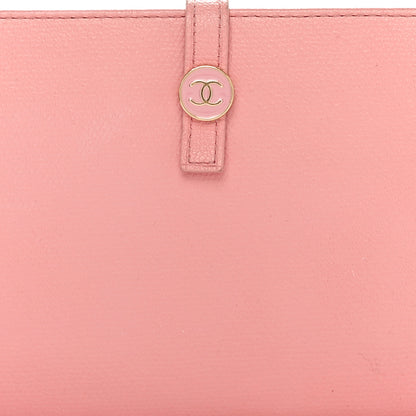 Chanel Grained Calfskin CC Button Long Wallet Pink 9 of 12