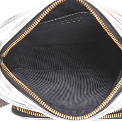 Burberry Smooth Calfskin 1983 Knight Check Link Camera Bag Silver 4 of 12