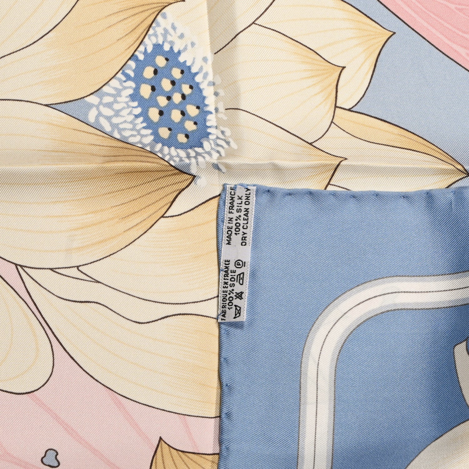 Hermes Silk Fleurs de Lotus Scarf 90 3 of 5