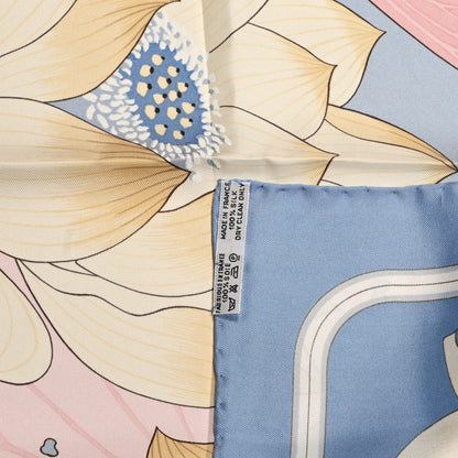 Hermes Silk Fleurs de Lotus Scarf 90 3 of 5