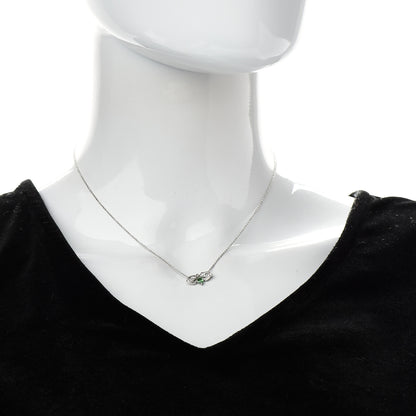 Tiffany Platinum Diamond Tsavorite Paper Flowers Firefly Pendant Necklace 2 of 6