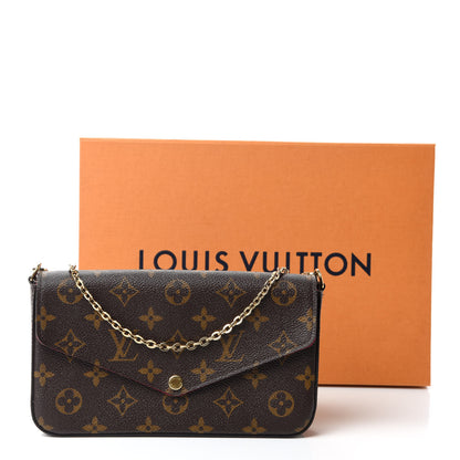 Louis Vuitton Monogram Pochette Felicie Chain Wallet Fuchsia 13 of 13