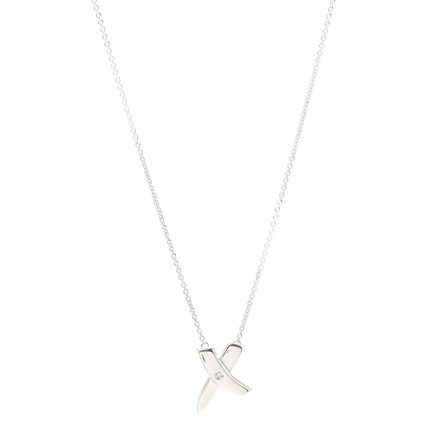 Sterling Silver Diamond Paloma Picasso Graffiti X Pendant Necklace