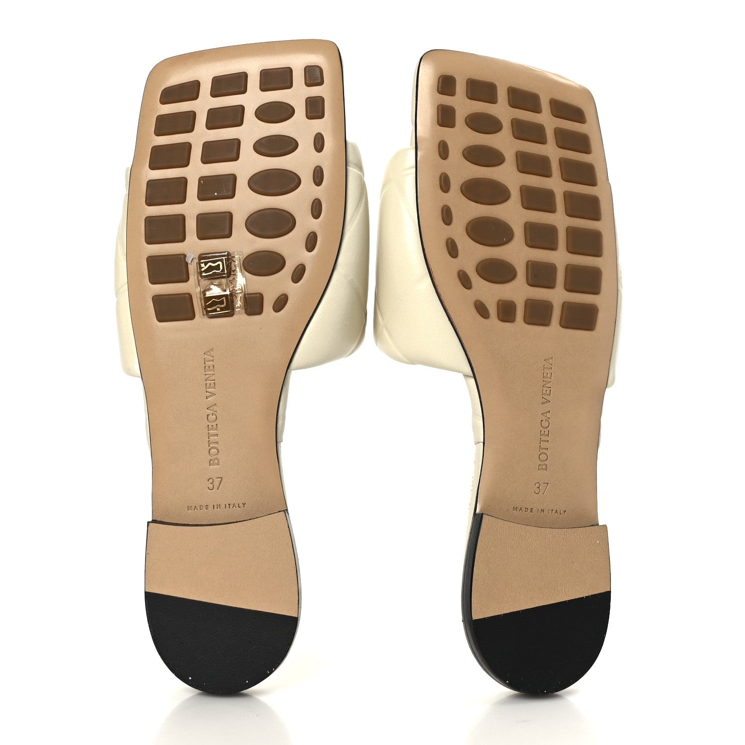 Bottega Veneta Nappa Quilted Rubber Lido Flat Sandals 37 Sea Salt 5 of 7