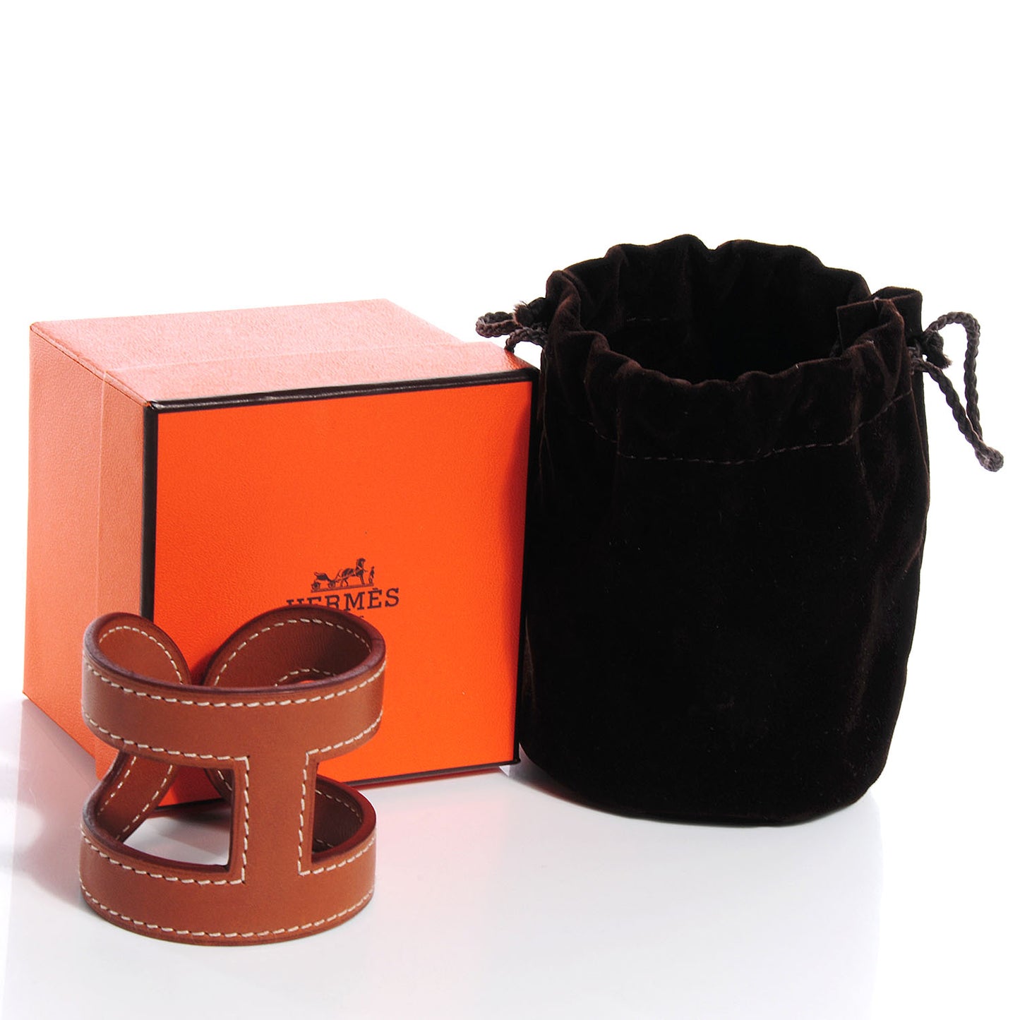Barenia Calfskin Ano Cuff Fauve