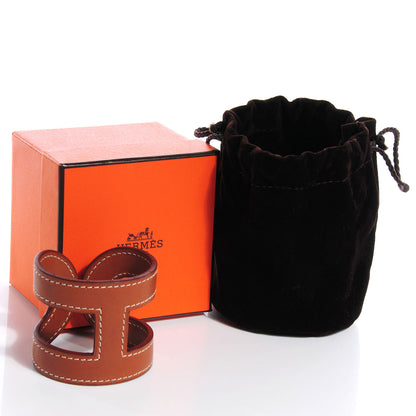 Hermes Barenia Calfskin Ano Cuff Fauve 6 of 6