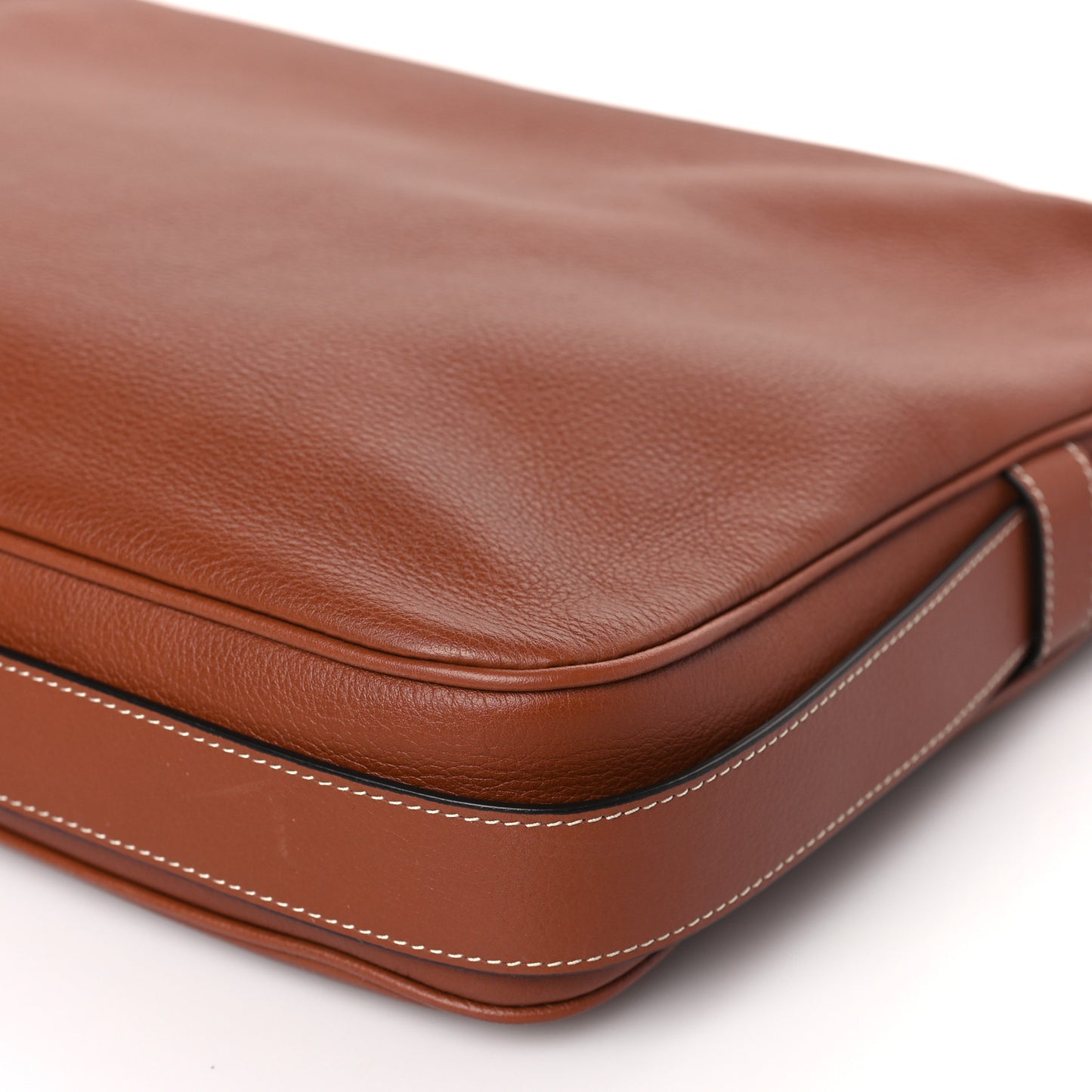 Supple Calfskin Large Romy Shoulder Bag Tan