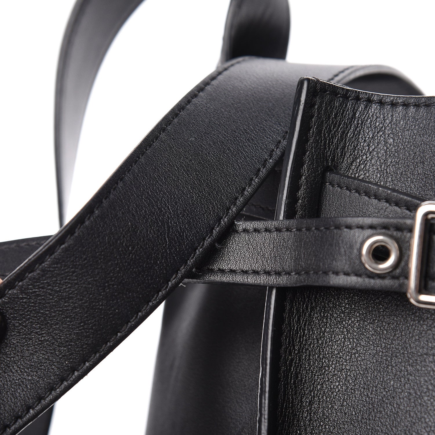 Celine Smooth Calfskin Long Strap Big Bucket Bag Black 9 of 11