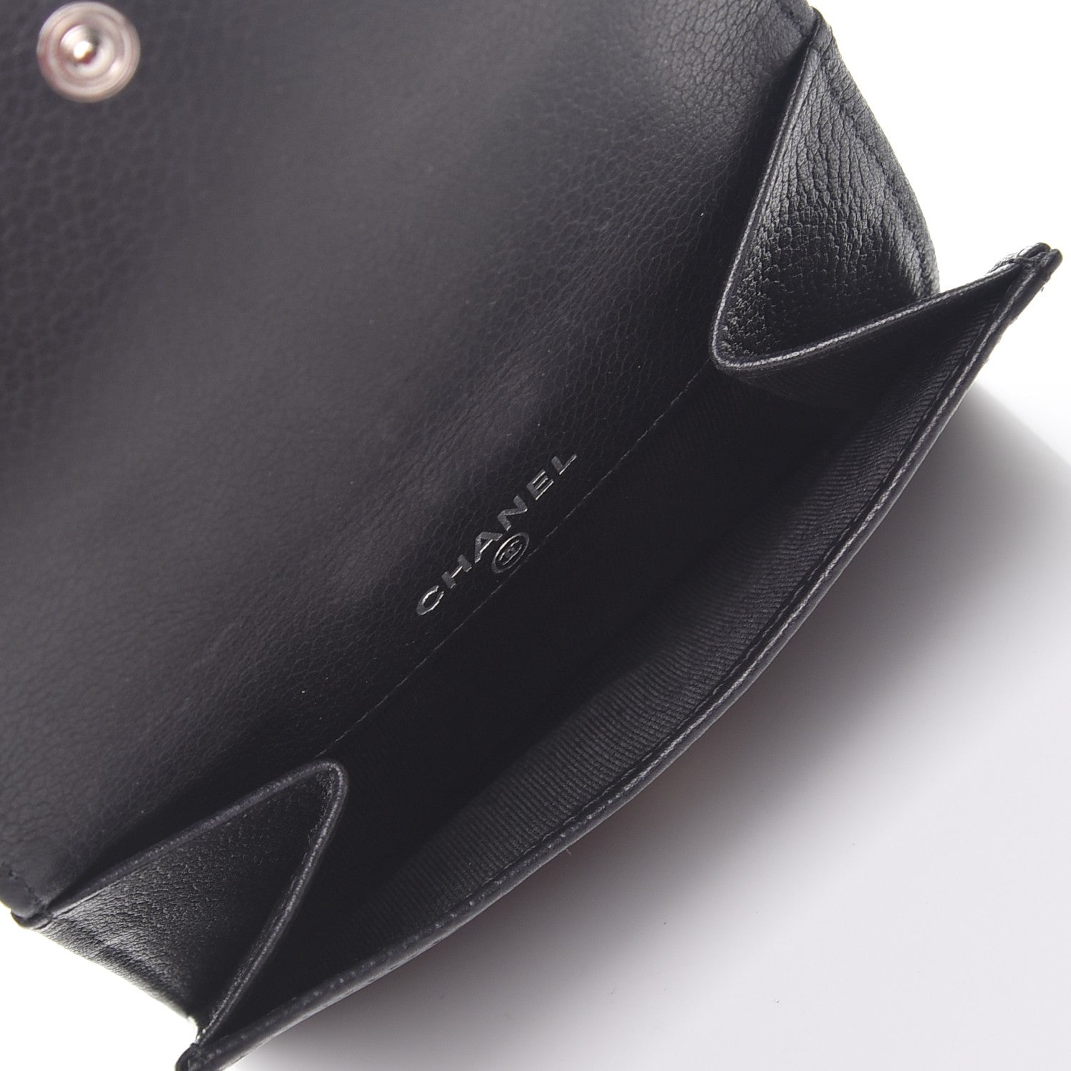 Chanel Caviar Timeless CC Compact French Wallet Black 5 of 10