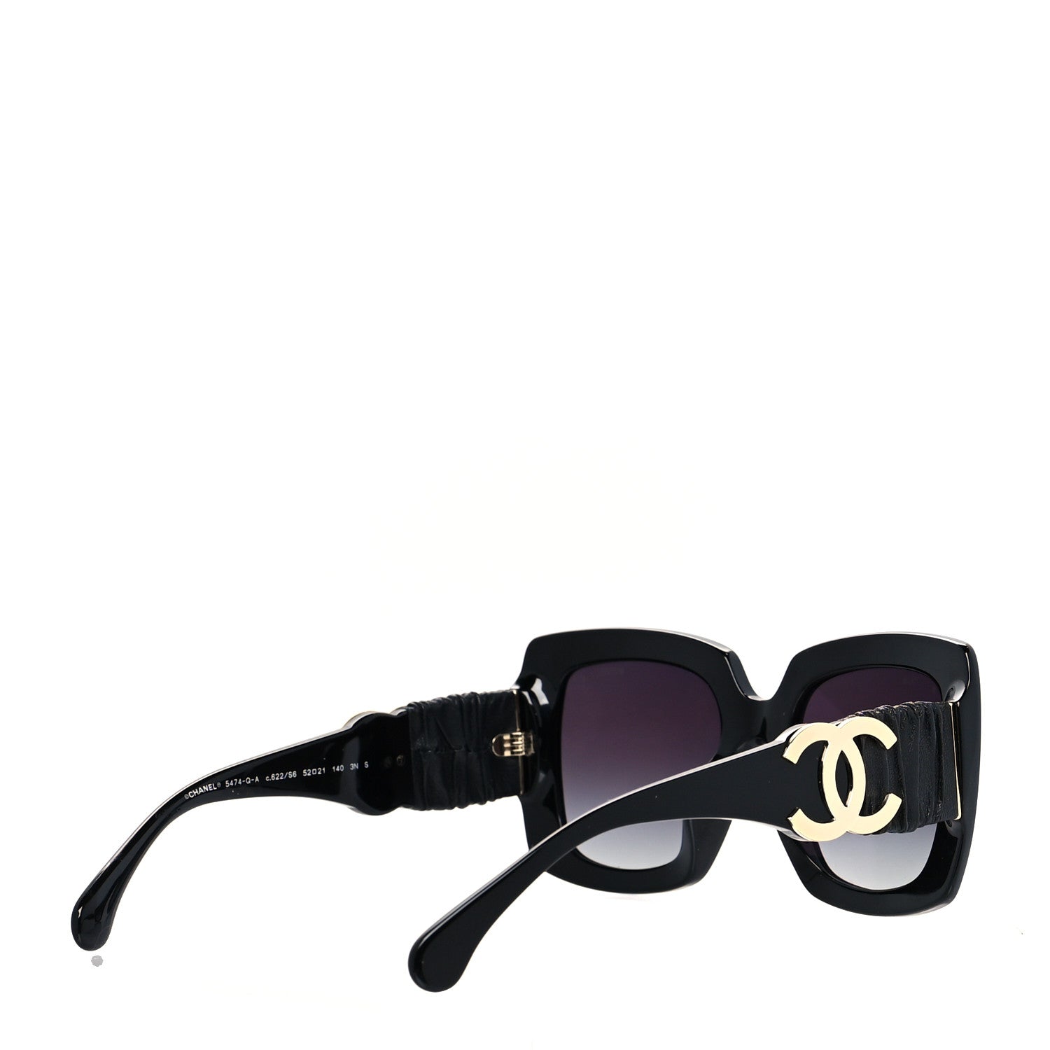 Chanel Acetate Calfskin Square Sunglasses 5474-Q-A Black 4 of 7