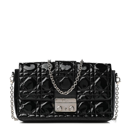 Christian Dior Patent Cannage New Lock Pouch Black 1 of 10