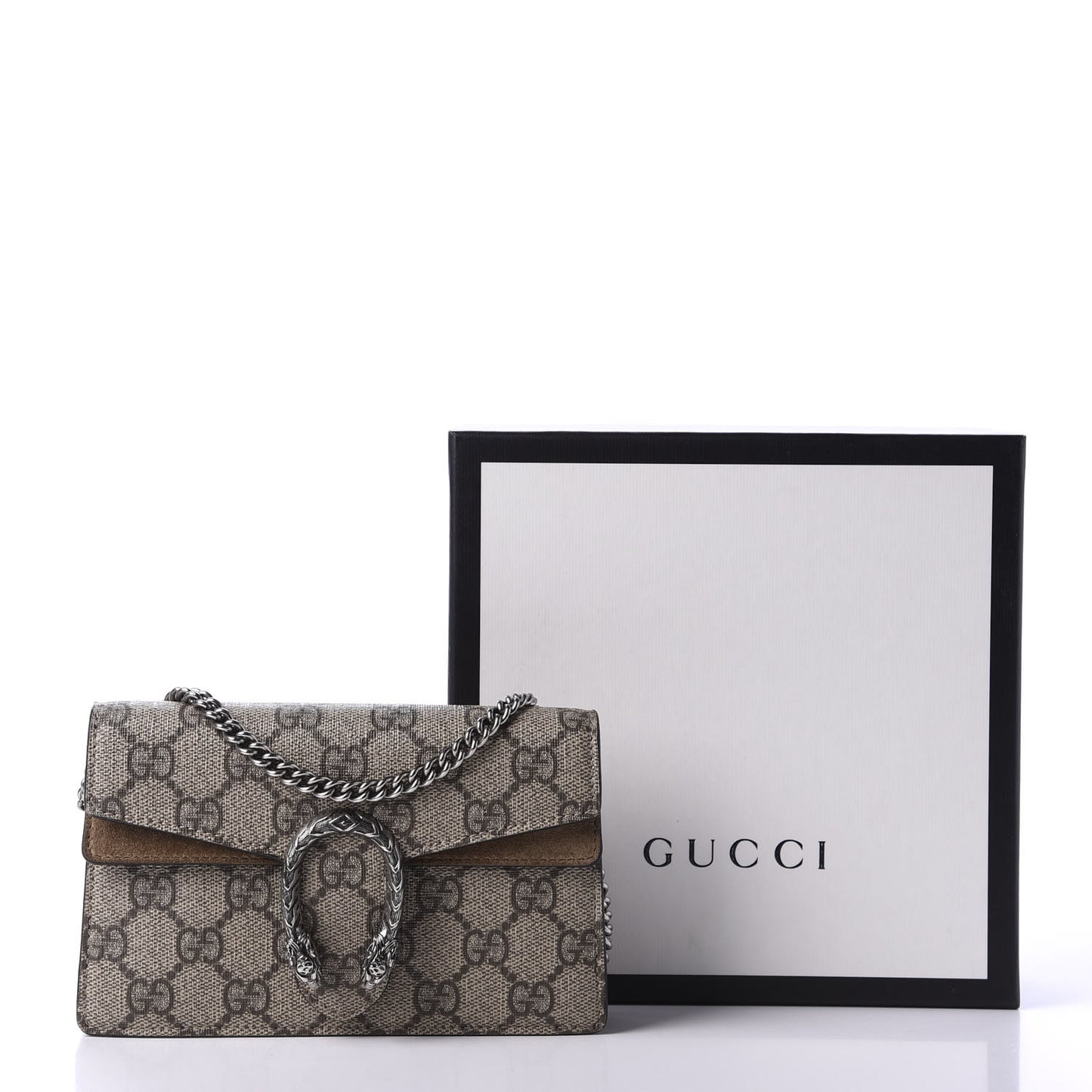 GG Supreme Monogram Super Mini Dionysus Shoulder Bag Taupe