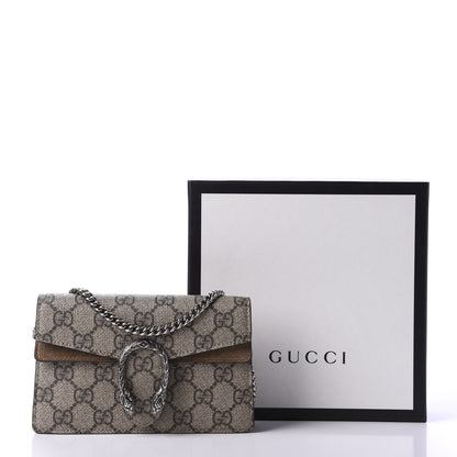 Gucci GG Supreme Monogram Super Mini Dionysus Shoulder Bag Taupe 12 of 12