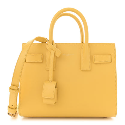 Saint Laurent Grained Calfskin Nano Sac De Jour Jaune 1 of 11