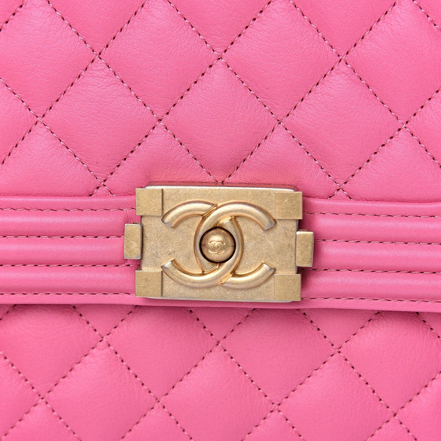Chanel Calfskin Quilted North South Boy Flap Pink 7 of 11