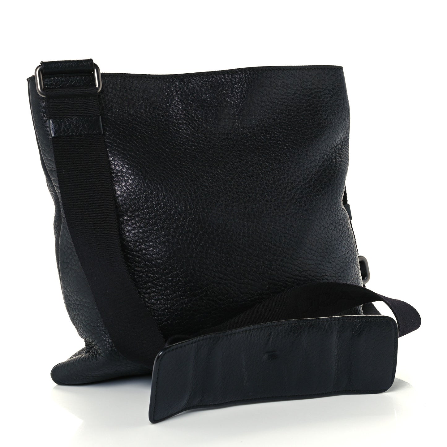 Vitello Daino Crossbody Bag Black