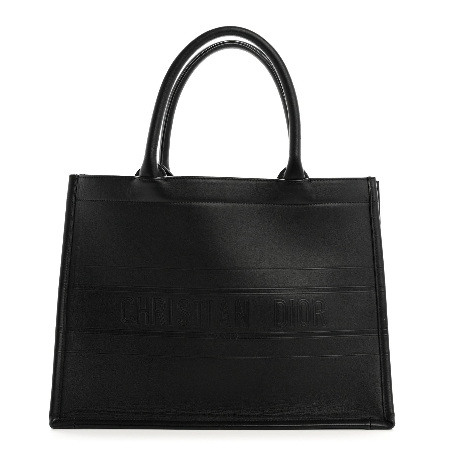 Christian Dior Calfskin Embossed Medium Book Tote Black 1 of 10