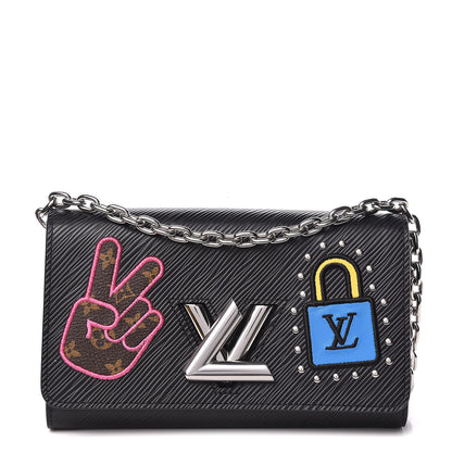Louis Vuitton Epi LV Stories Twist Chain Wallet Black 1 of 12