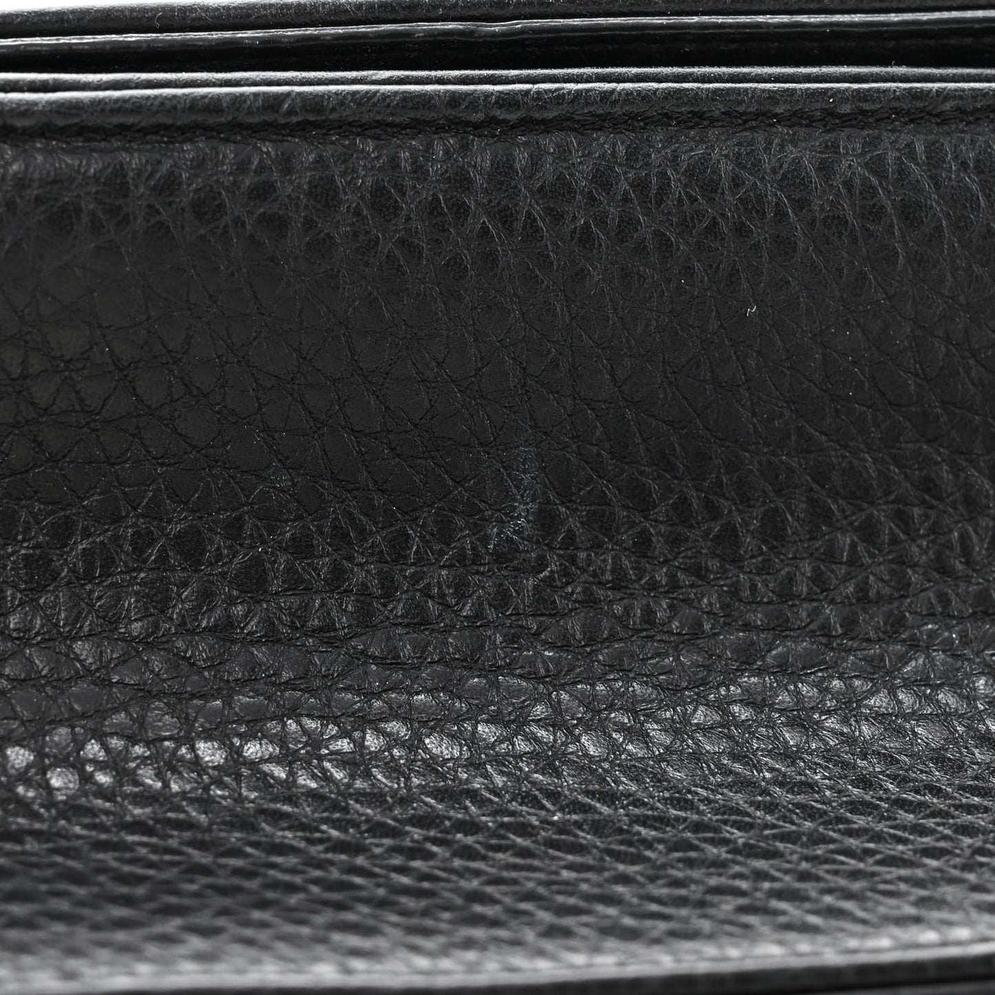 Grained Calfskin Medium Diorama Flap Bag Black