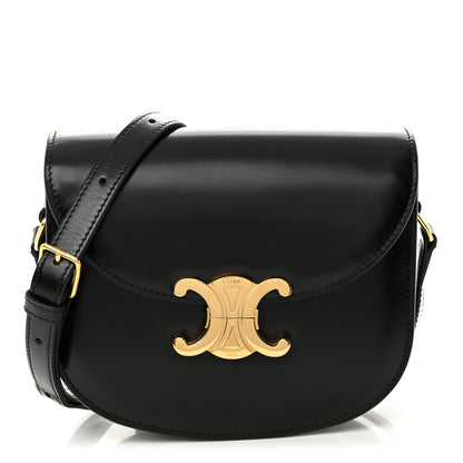 Celine Shiny Calfskin Besace Clea Triomphe Black 1 of 12