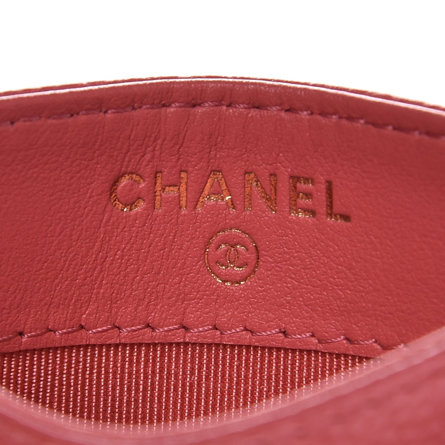 Chanel Caviar Quilted Card Holder Pink 6 of 9