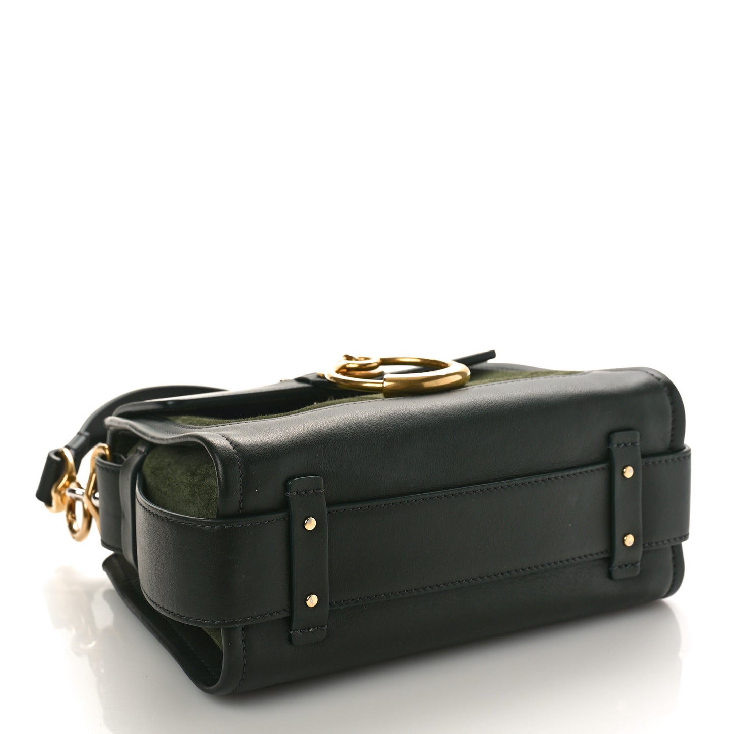 Calfskin Suede Mini Tess Day Bag Black Olive
