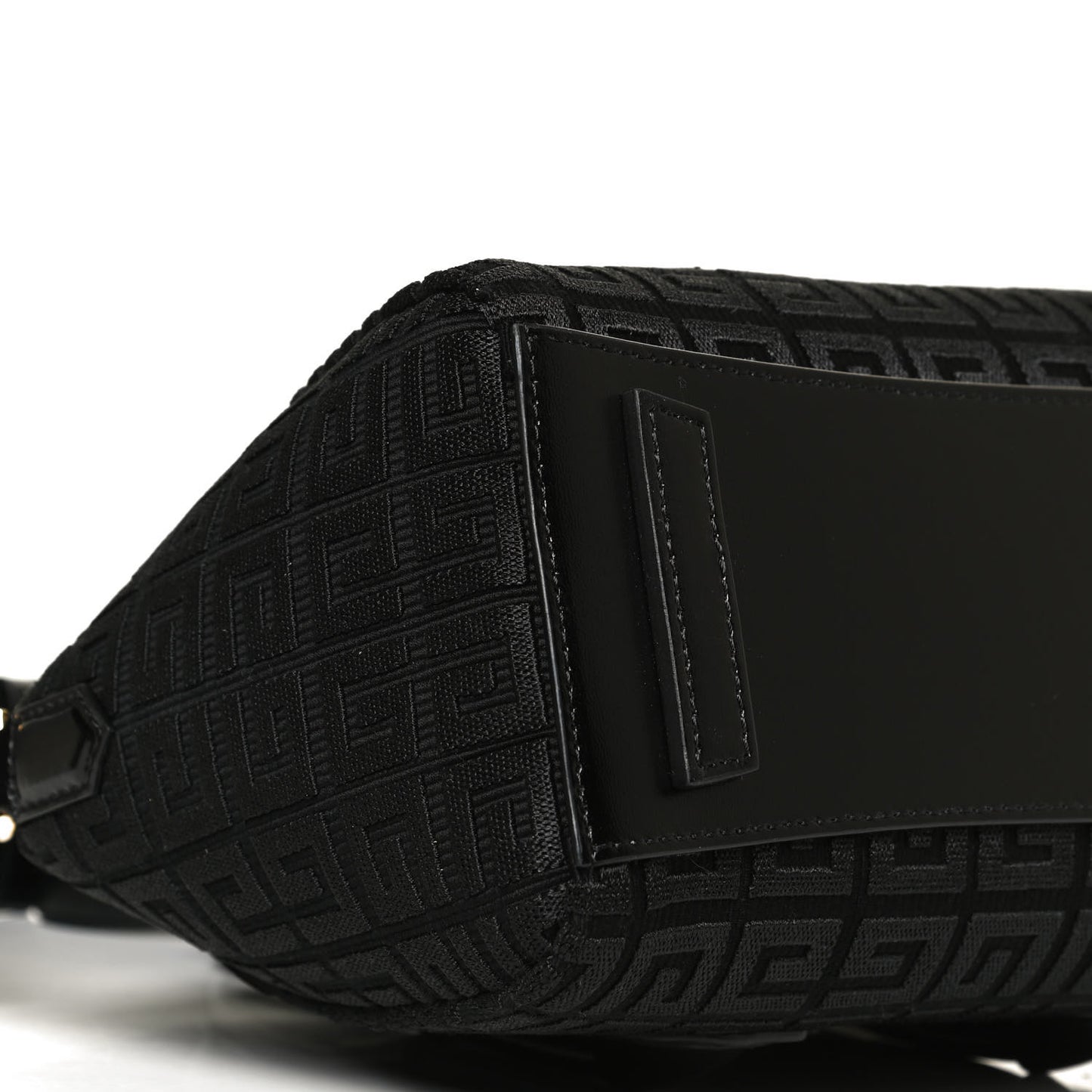 Embroidered Canvas Mini Lock Antigona Shoulder Bag Black