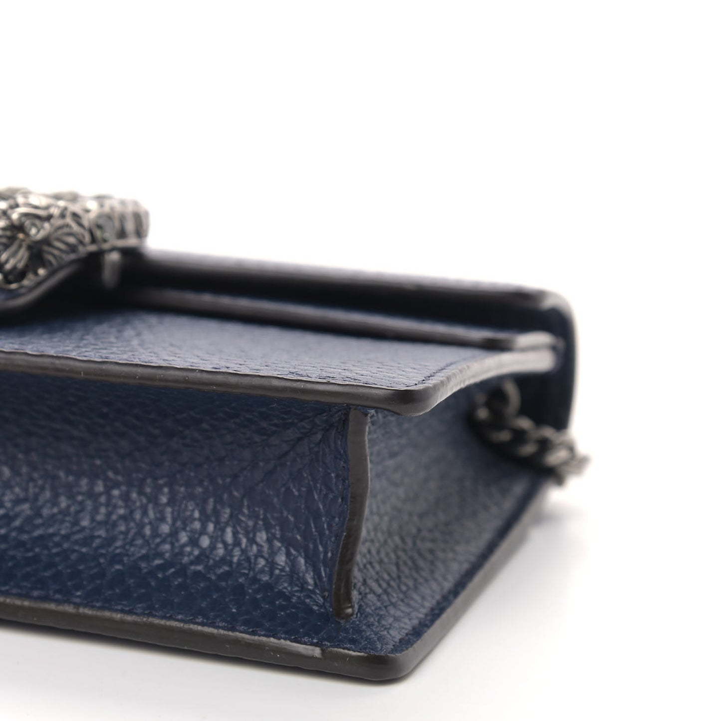 Dollar Calfskin Crystal Super Mini Dionysus Shoulder Bag Blue Agata Black Diamond