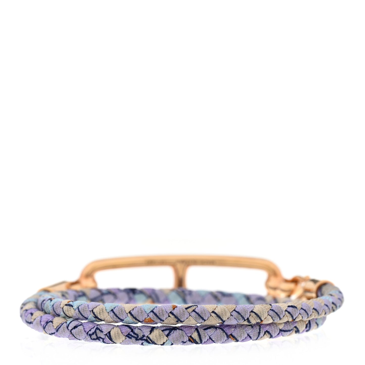 Silk Printed Astrologie Nouvelle Roulis Double Tour Bracelet T2 Lilas