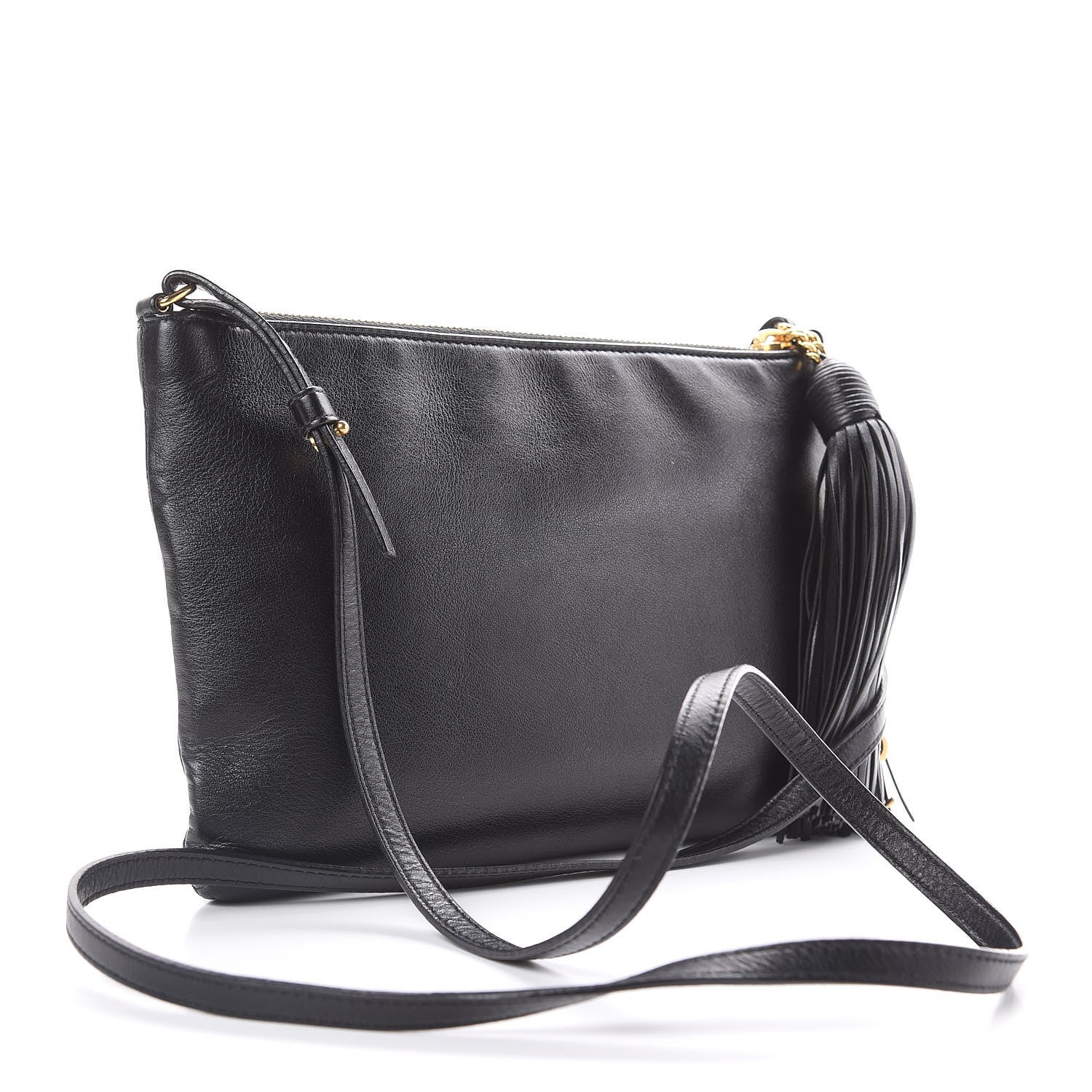 Saint Laurent Calfskin Teen Monogram Crossbody Bag Black 3 of 11