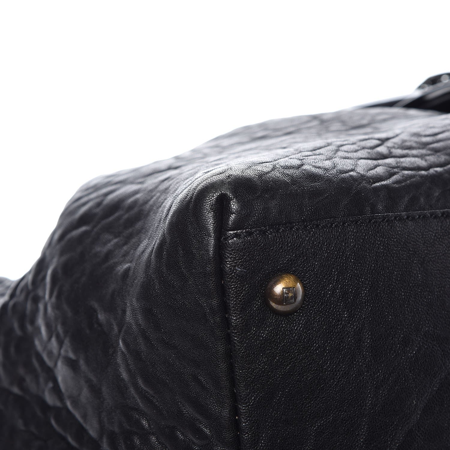 Fendi Nappa Patent B Buckle Tote Black 8 of 11