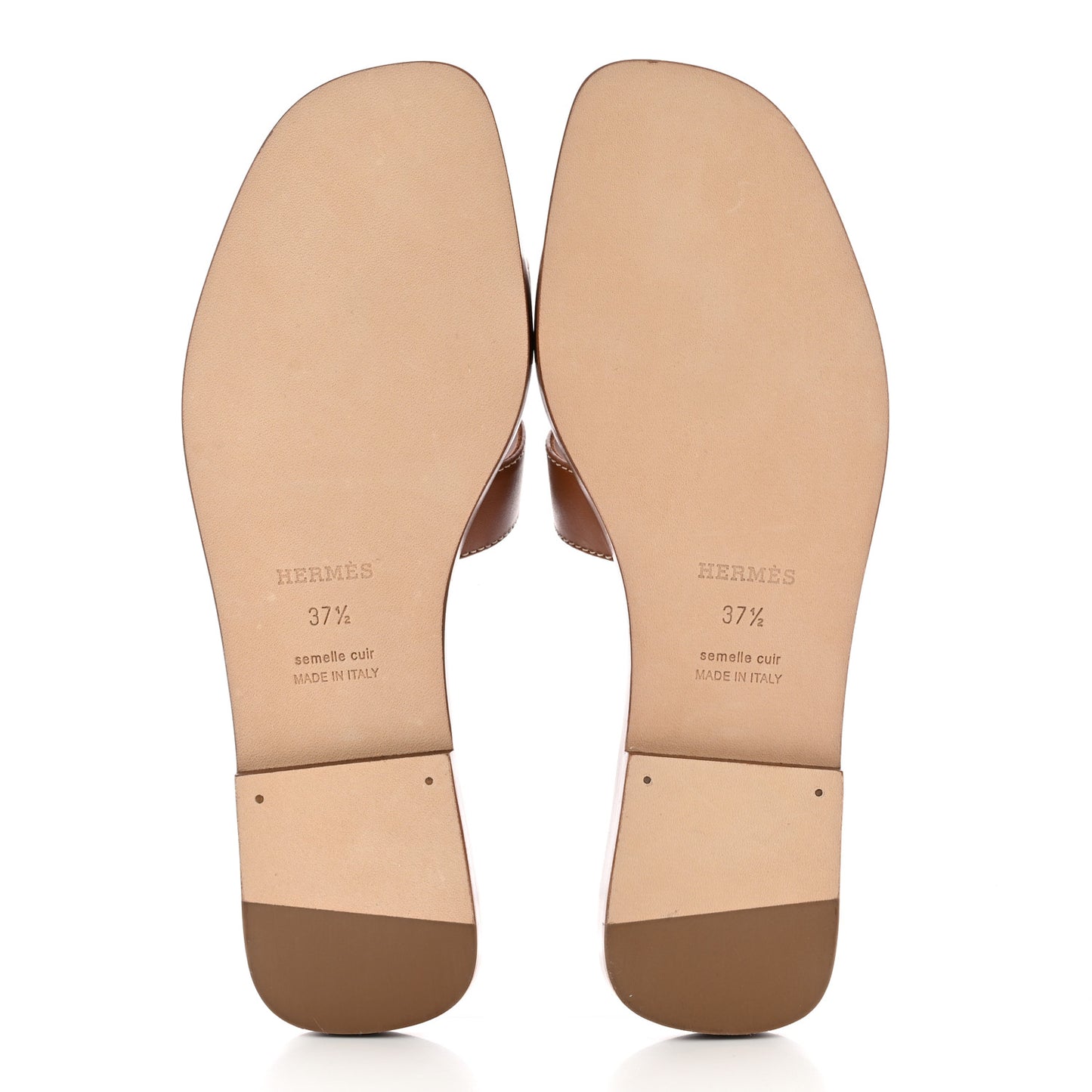 Box Calfskin Oran Sandals 37.5 Gold