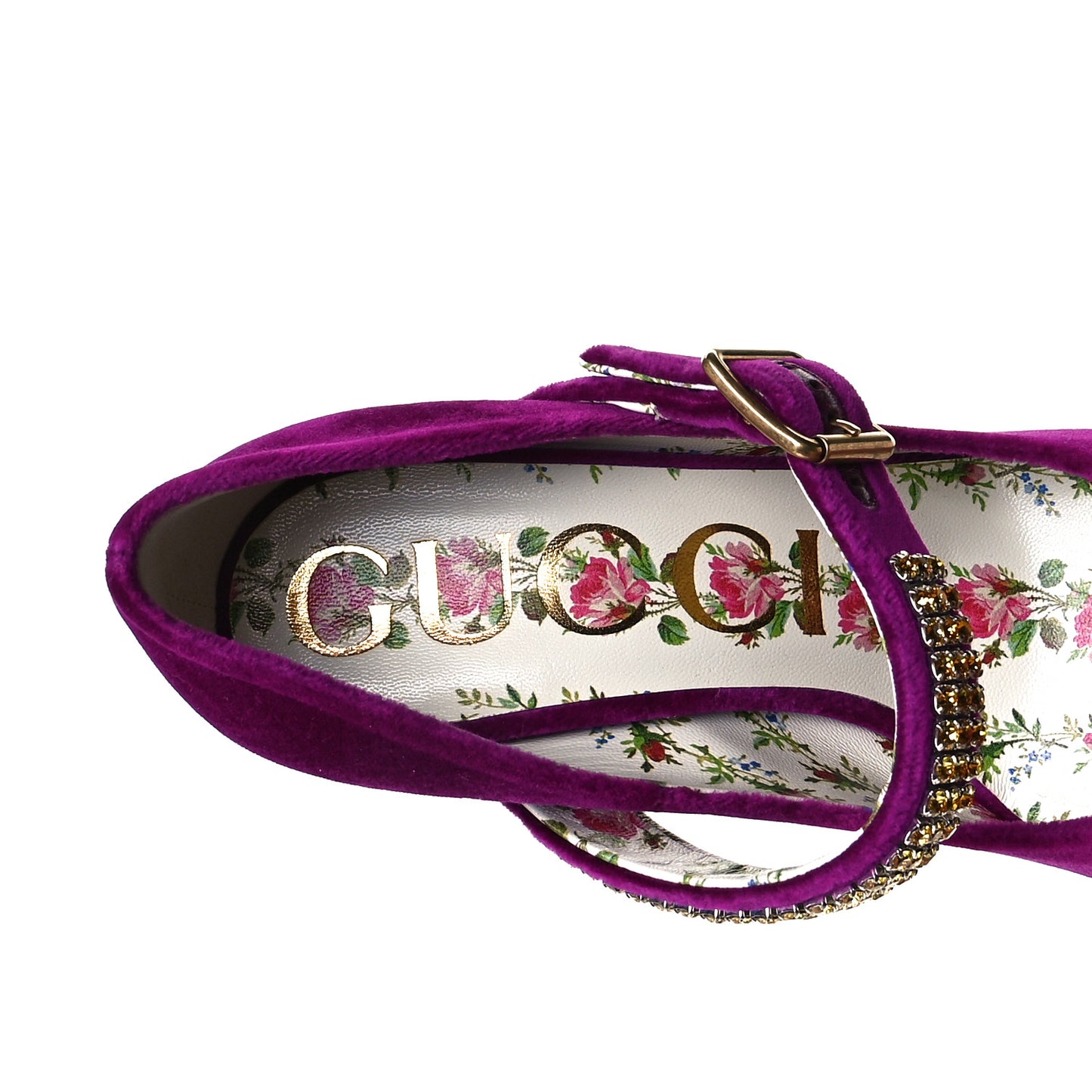 Velvet Crystal Embellished Sylvie High Heel Pumps 37.5 Fucsia Violet Cyclamen