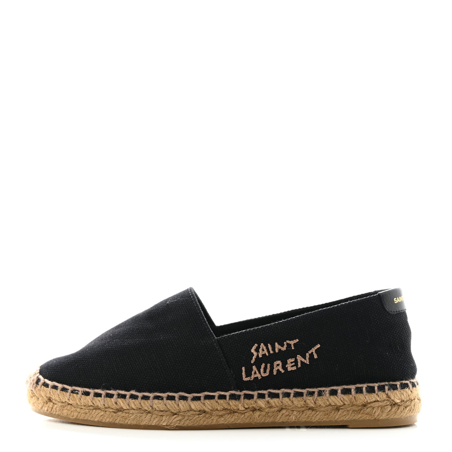 Canvas Nappa Elba Light Logo Embroidered Espadrilles 36 Black