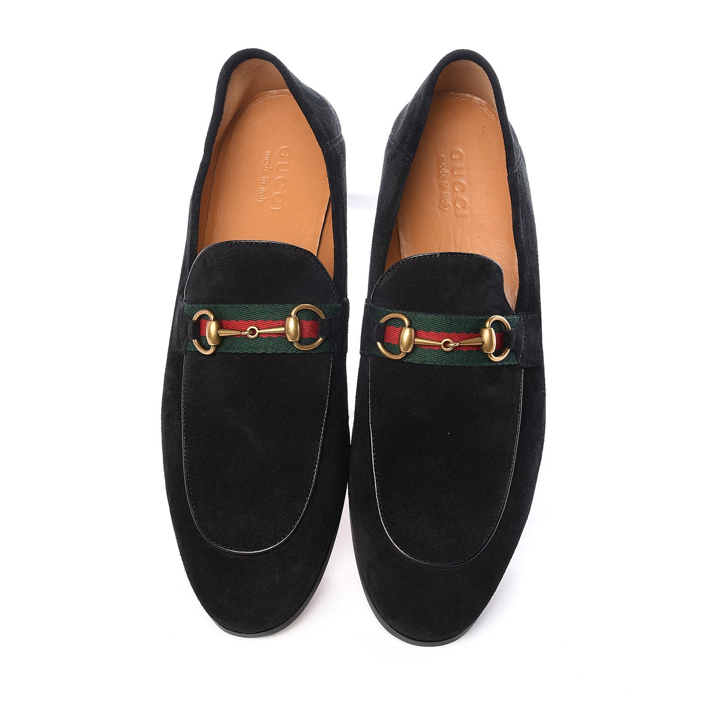 Suede Web Mens Horsebit Loafers 12 Black
