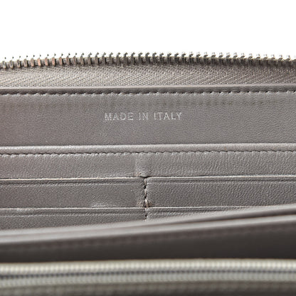 Chanel Calfskin Resin Stitched Zip Around Wallet Grey 7 of 17