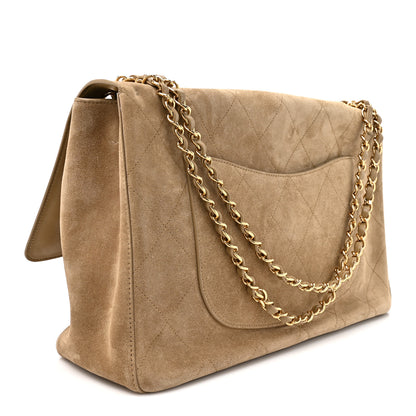 Chanel Suede Calfskin Souplissimo Maxi Flap Dark Beige 3 of 10