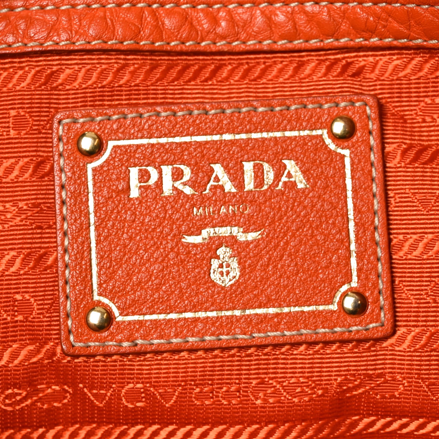 Vitello Daino Shopping Tote Papaya