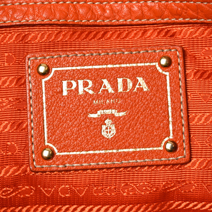 Prada Vitello Daino Shopping Tote Papaya 6 of 9