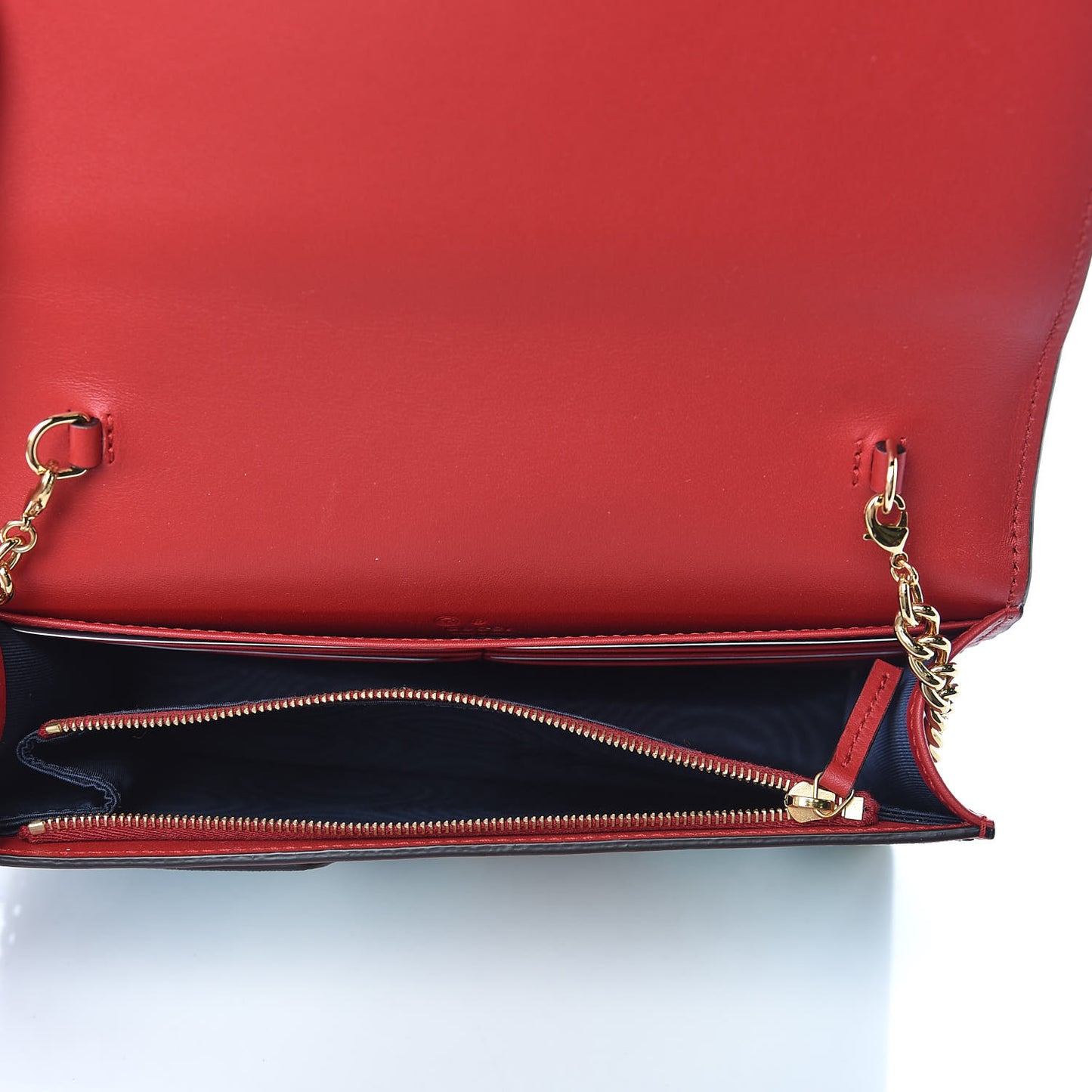 GG Supreme Monogram Blooms Chain Wallet Blue