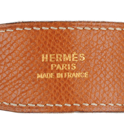 Hermes Box Courchevel 32mm H Belt 85 Black Gold 6 of 10