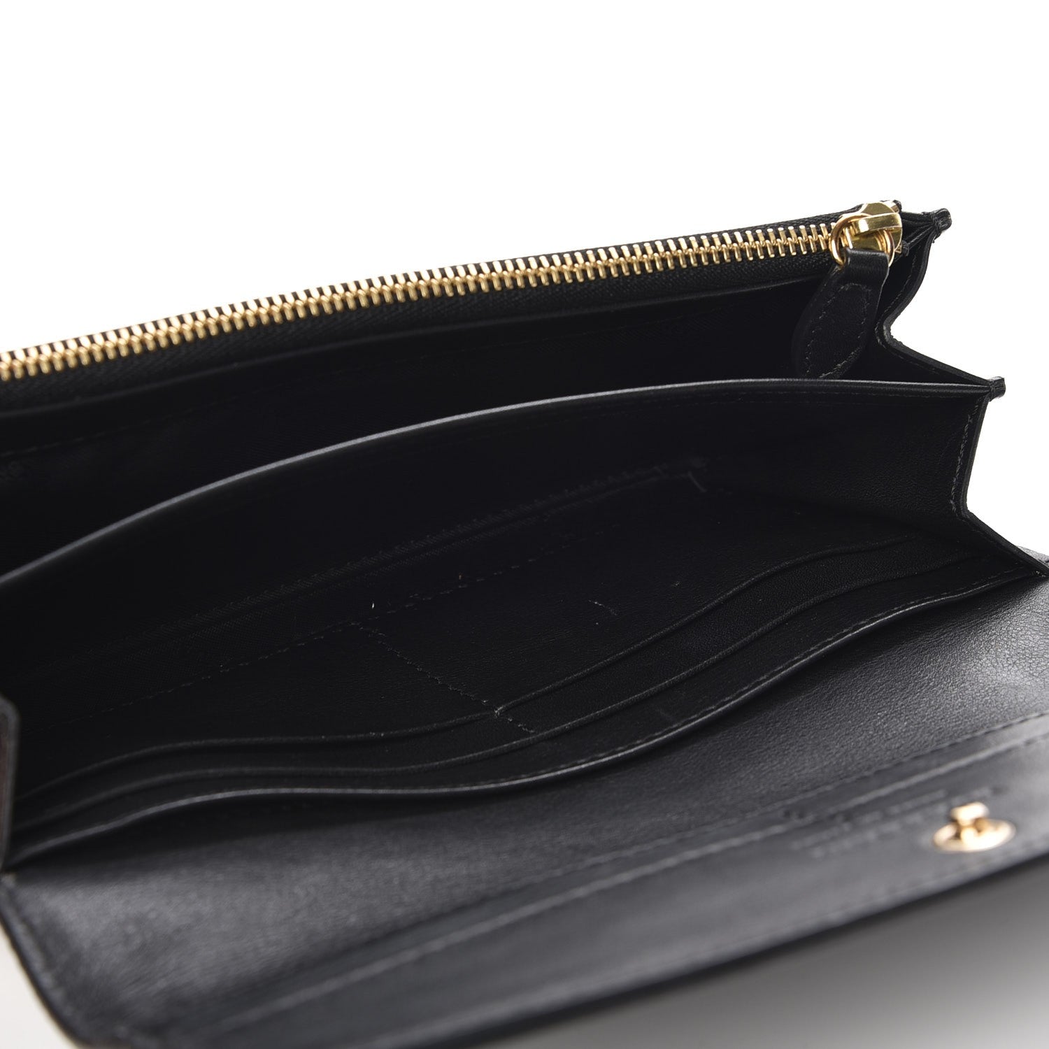 Burberry Calfskin House Check Porter Continental Wallet Black 6 of 8