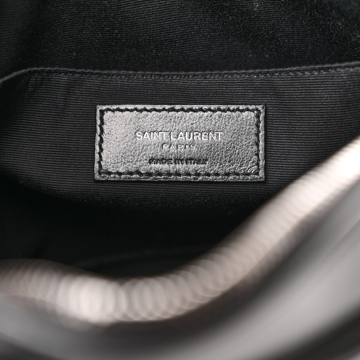 Saint Laurent Calfskin Matelasse Monogram Lou Camera Bag Black 7 of 13