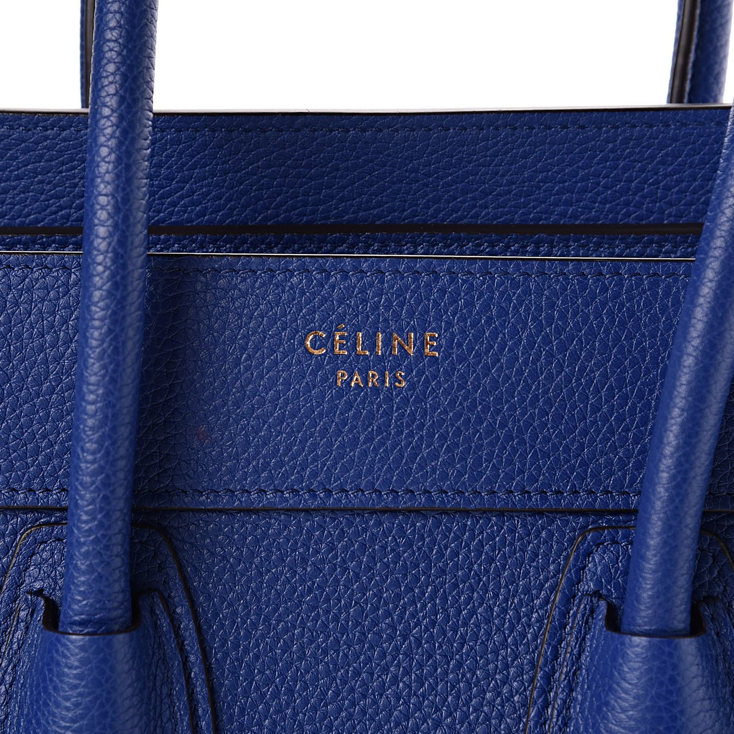 Drummed Calfskin Micro Luggage Indigo