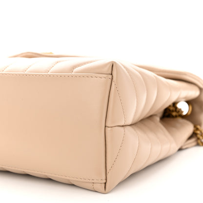 Saint Laurent Calfskin Y Quilted Monogram Medium Loulou Chain Satchel Dark Beige 10 of 11
