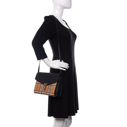 Burberry Derby Calfskin Vintage Check Small Macken Crossbody Bag Black 2 of 10